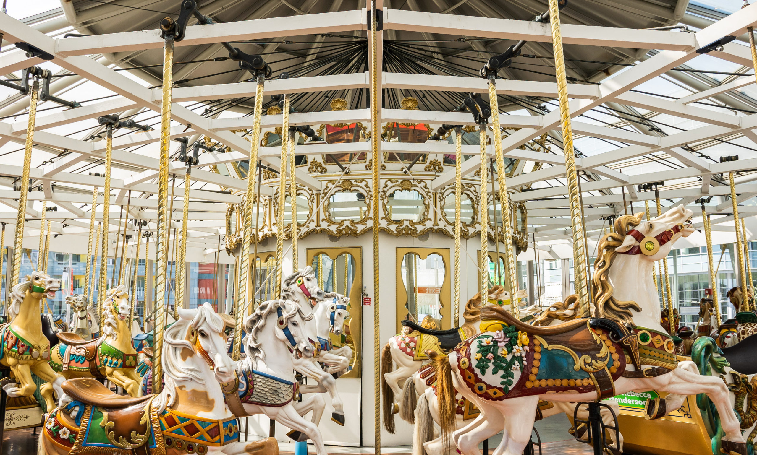 Leroy King historical Carousel with carousel horses